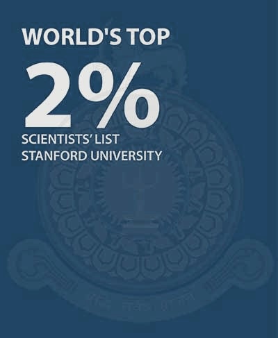 Recognition banner for the World's Top 2% Scientists list by Stanford University, featuring a subtle emblem in the background.